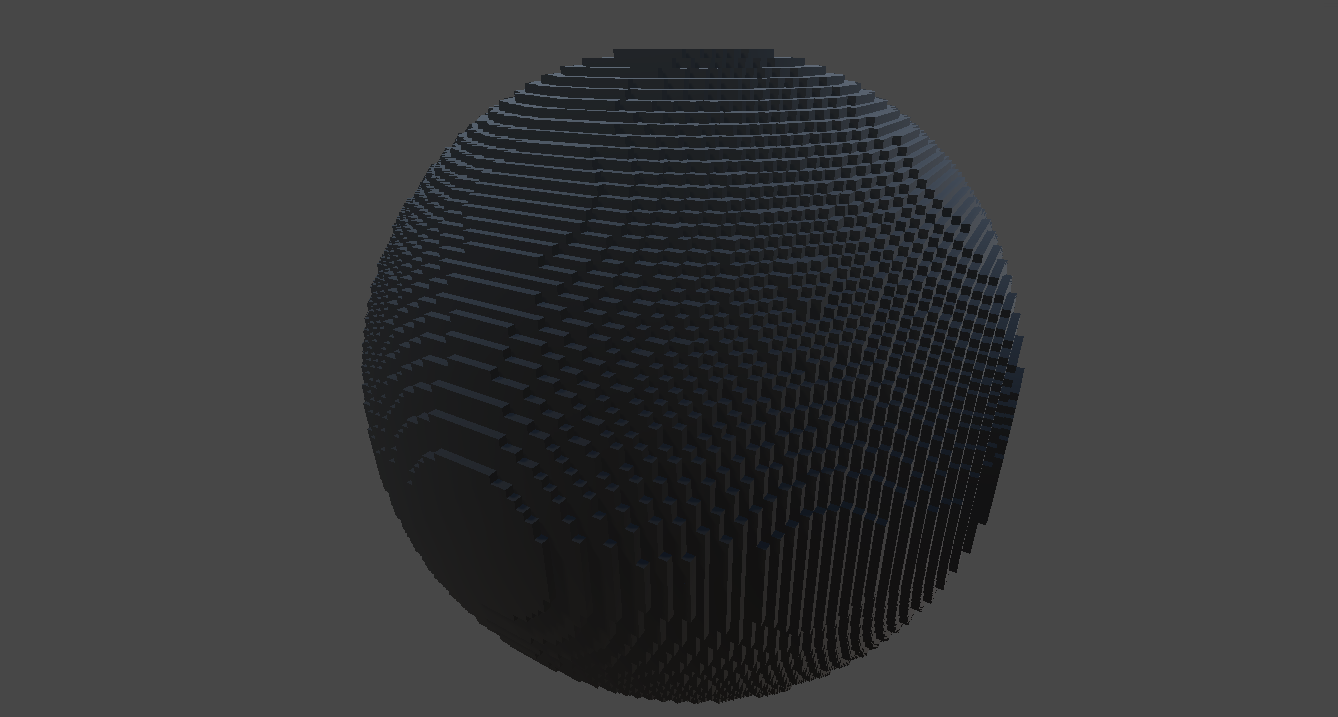 3D volumetric representation of a sphere